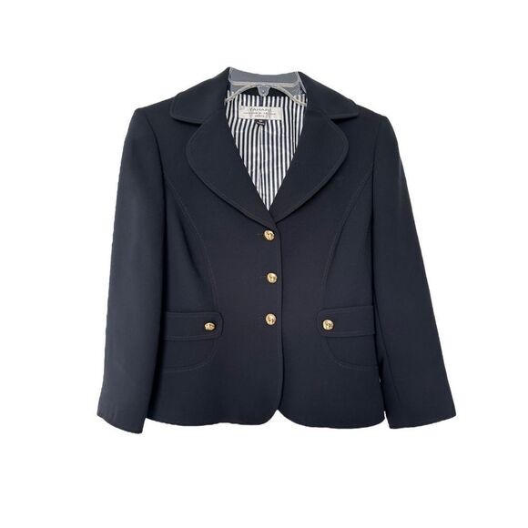 NWOT Tahari Arthur S. Levine Women’s Black Long Sleeve Blazer Jacket‎ Size 4P - Picture 1 of 5